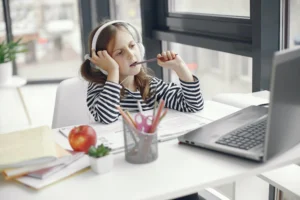 Children using software IT in schools